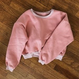 Pink Crop Top Sweater